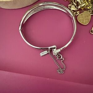 Monet Silver Bracelet with Chain Accent